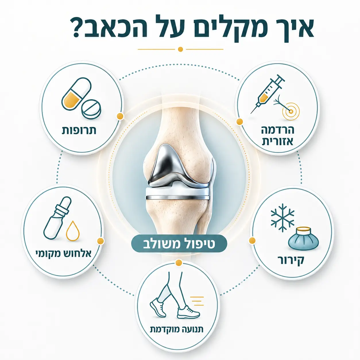 ניתוח החלפת מפרק ברך | אינפוגרפיקה