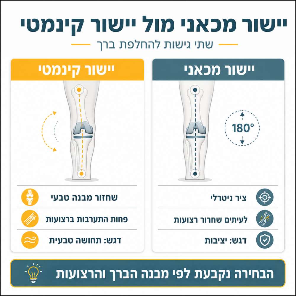 יישור בהחלפת ברך | אינפוגרפיקה