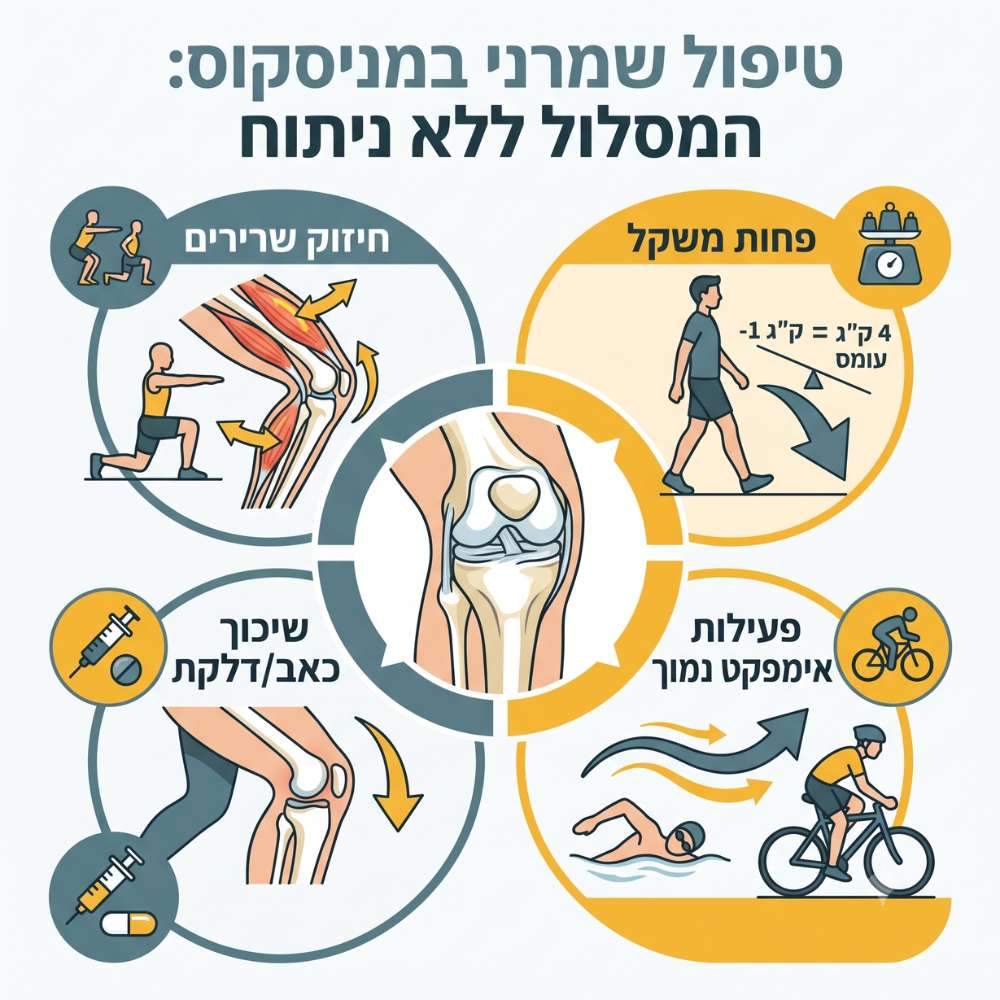 קרע ניווני במניסקוס | אינפוגרפיקה