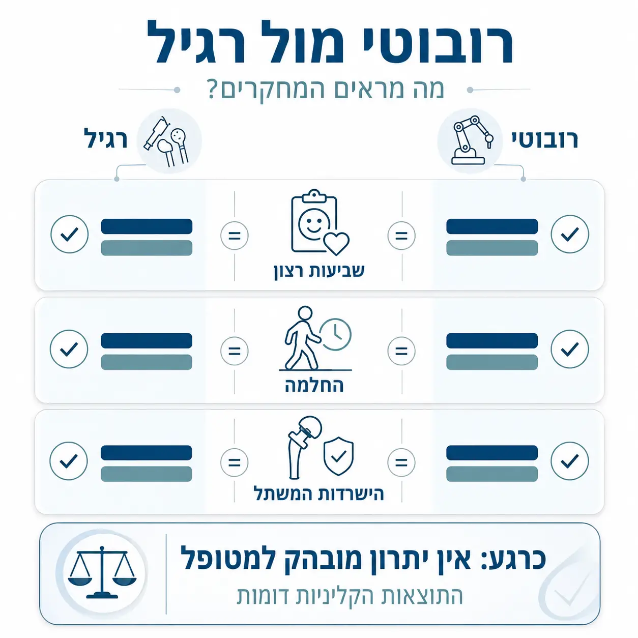 טכנולוגיה בניתוחי החלפת מפרק | אינפוגרפיקה