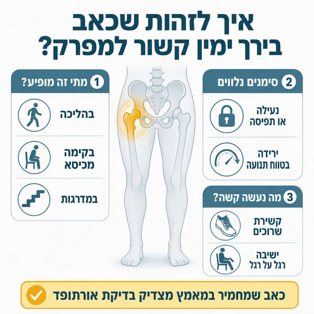 כאב בירך ימין | אינפוגרפיקה
