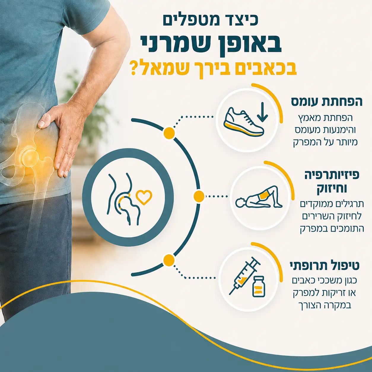 כאבים בירך שמאל | אינפוגרפיקה