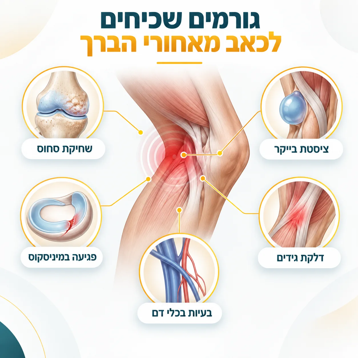 כאבים מאחורי הברך | אינפוגרפיקה